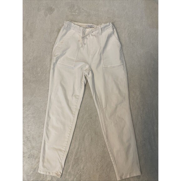 Judy Blue Jeans Jogger High Rise Waist White Stretch Denim Size 13/31 - Picture 3 of 13